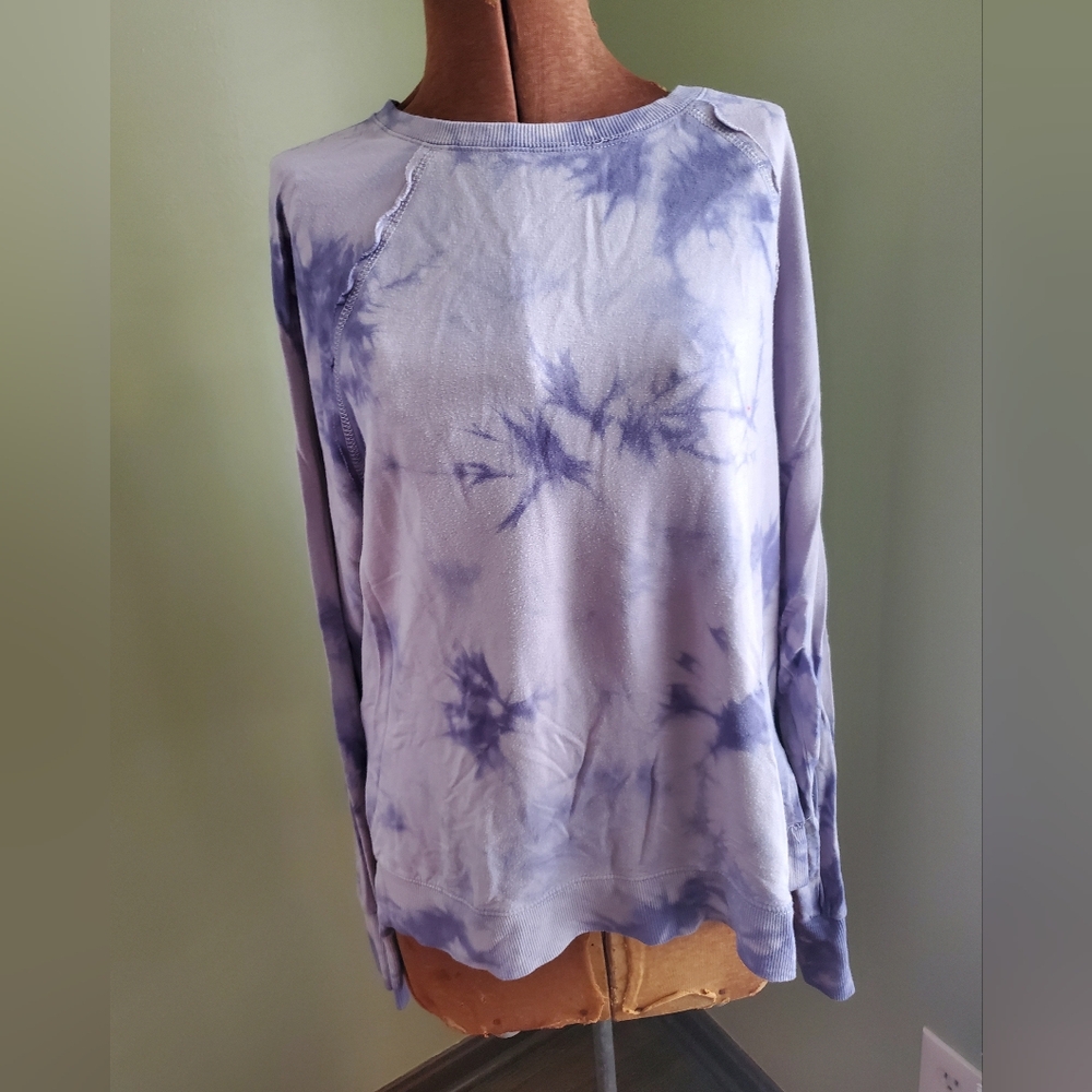 JOYLAB Juniors XS purple tie-dye tunic length top
